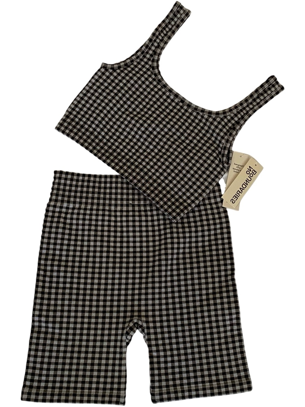 No Boundaries Seamless Cropped Tank Top & Bike Short,- Small (S)